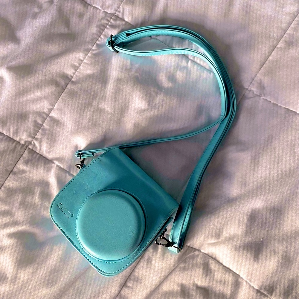 CAIUL Leather Blue Polaroid Camera Case